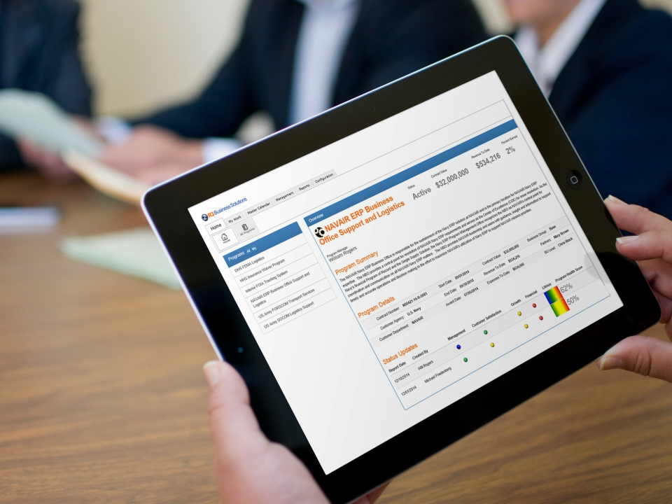 screenshot of R3 Program Management for GovCon